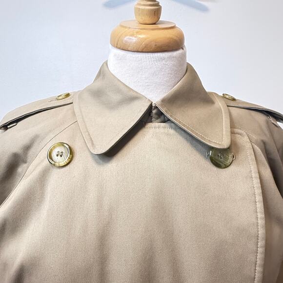 Burberry Heritage Trench Coat Vintage Classic Size 8 Long Vintage 90s Designer - Picture 15 of 16